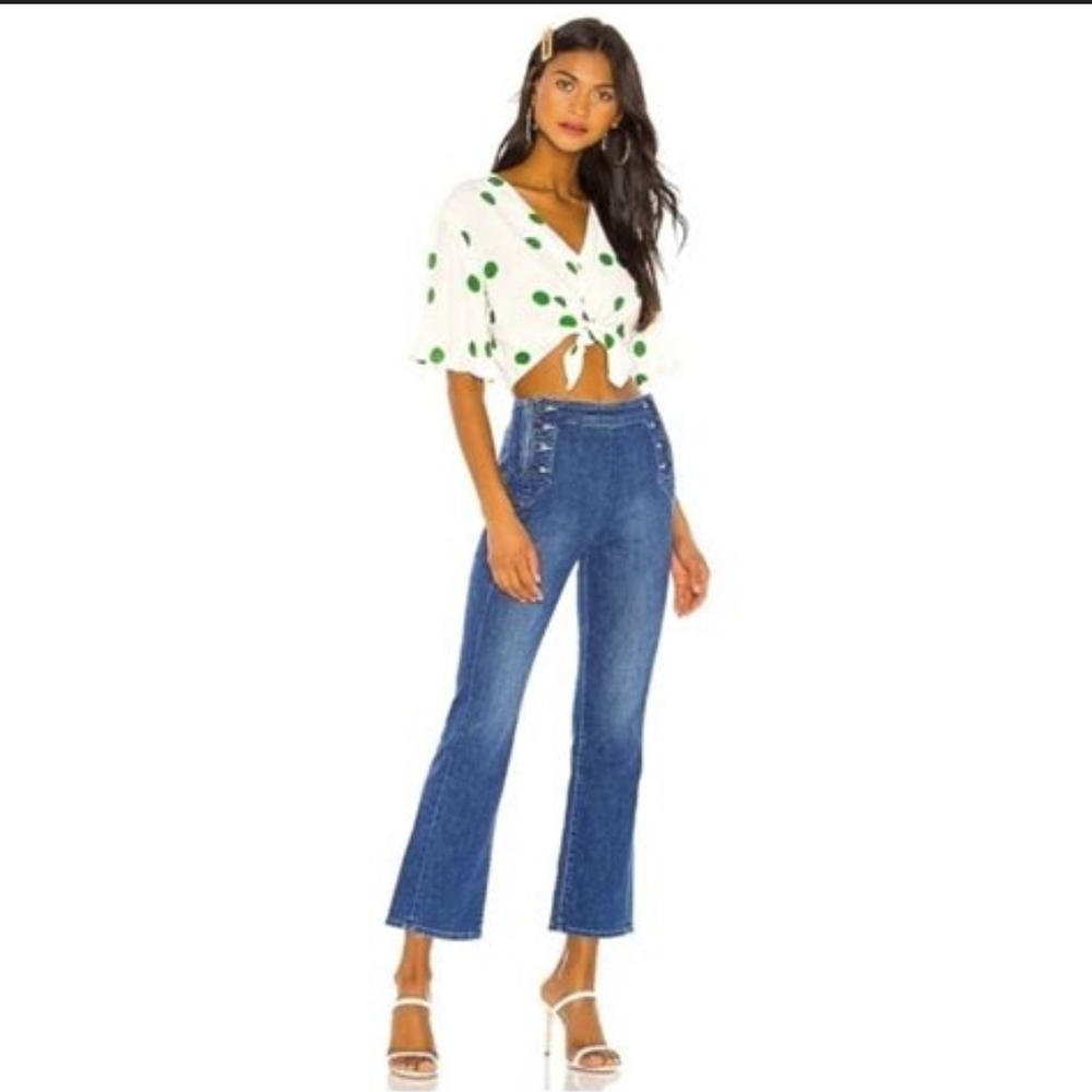 MOTHER Sailor Tripper High Rise Cropped Women's Jeans 27 4